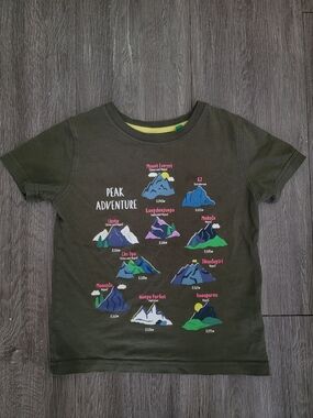 Mini Boden Olive Green 'Peak Adventure' Graphic Tee